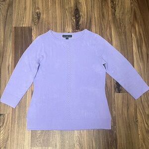 Karen Scott Light Purple Crew Neck Sweater